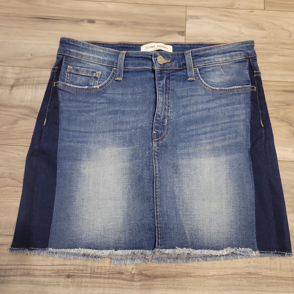 Flying Tomato Mini Jean Skirt Womens Size 29 Blue Denim Casual